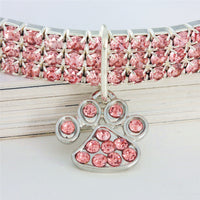 HKM-0221501 Diamond-Encrusted Elastic Pet Collar for Cats and Dogs - Multiple Colors Available
