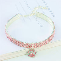 HKM-0221501 Diamond-Encrusted Elastic Pet Collar for Cats and Dogs - Multiple Colors Available