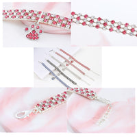 HKM-0221501 Diamond-Encrusted Elastic Pet Collar for Cats and Dogs - Multiple Colors Available