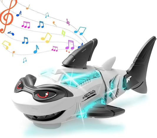 HKM-022163 Electric Universal Wheel Shark Toy with Lights and Music for Kids