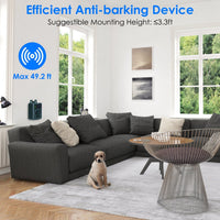 HKM-0222141 Ultrasonic Dog Bark Control Device with Adjustable Frequency and Sensitivity - 49.2 Feet Range