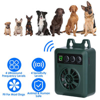 HKM-0222141 Ultrasonic Dog Bark Control Device with Adjustable Frequency and Sensitivity - 49.2 Feet Range
