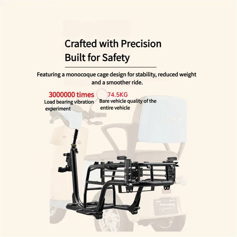 HKM-022227 Magic Q1 60V Electric Scooter for Adults with Front Disc and Rear Drum Brakes, 30 km/h Max Speed, 70-90 km Driving Range