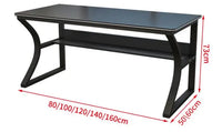HKM-022227 Modern Computer Desk for Office and Home Use, Available in Warm White and Black Walnut, Multiple Sizes