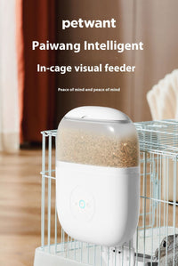 HKM-0222653 Automatic Pet Feeder with Remote Camera for Hamsters and Rabbits - Food Grade Materials, Battery & Plug-In Options