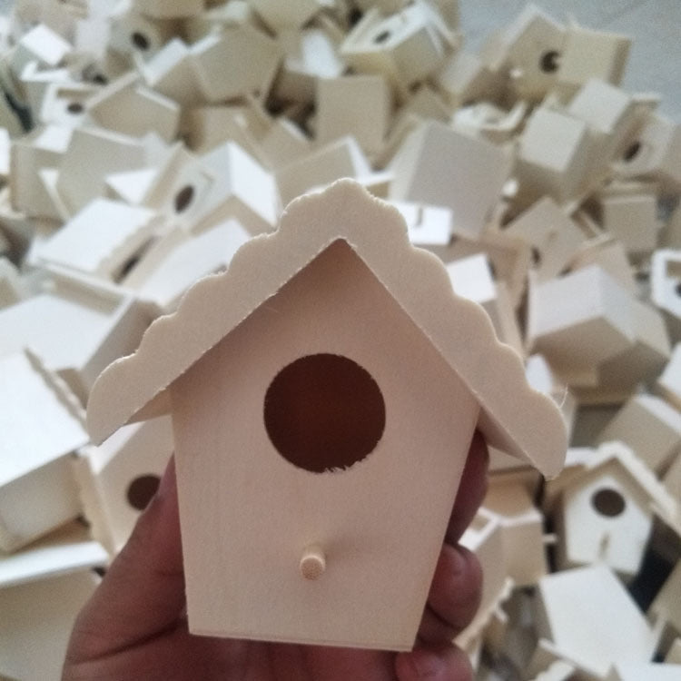 HKM-022291 Creative Wooden Bird Nest Ornaments in Various Designs and Natural Materials