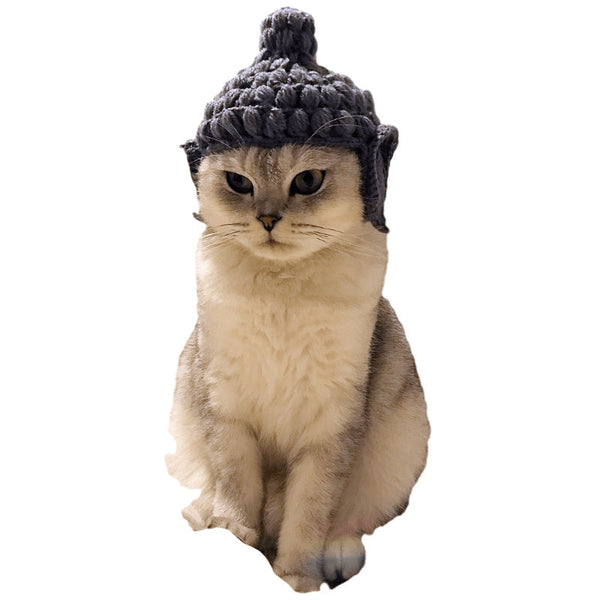 HKM-0223677 Cute Knitted Cat Hat for Pets - Available in Various Sizes