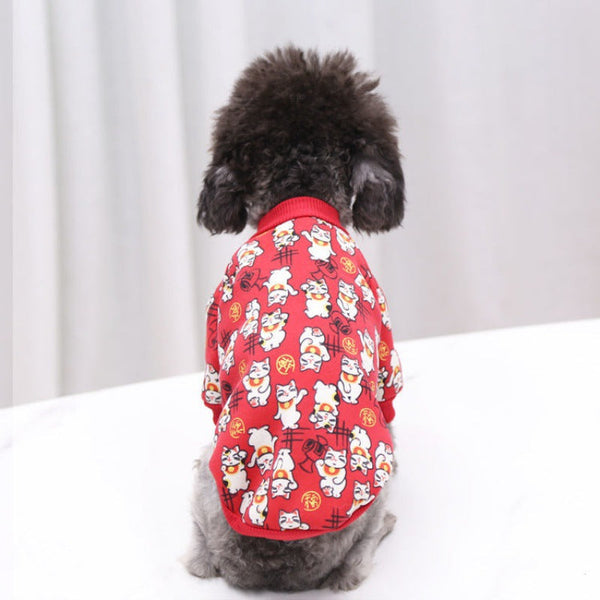 HKM-0223933 Stylish Two-Leg Pet Kimono Sweater for Small and Medium Dogs and Cats