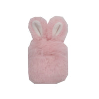HKM-022419 Cute Pink Rabbit Plush Silicone AirPods Protective Cover for Pro/3rd Generation and 1st/2nd Generation