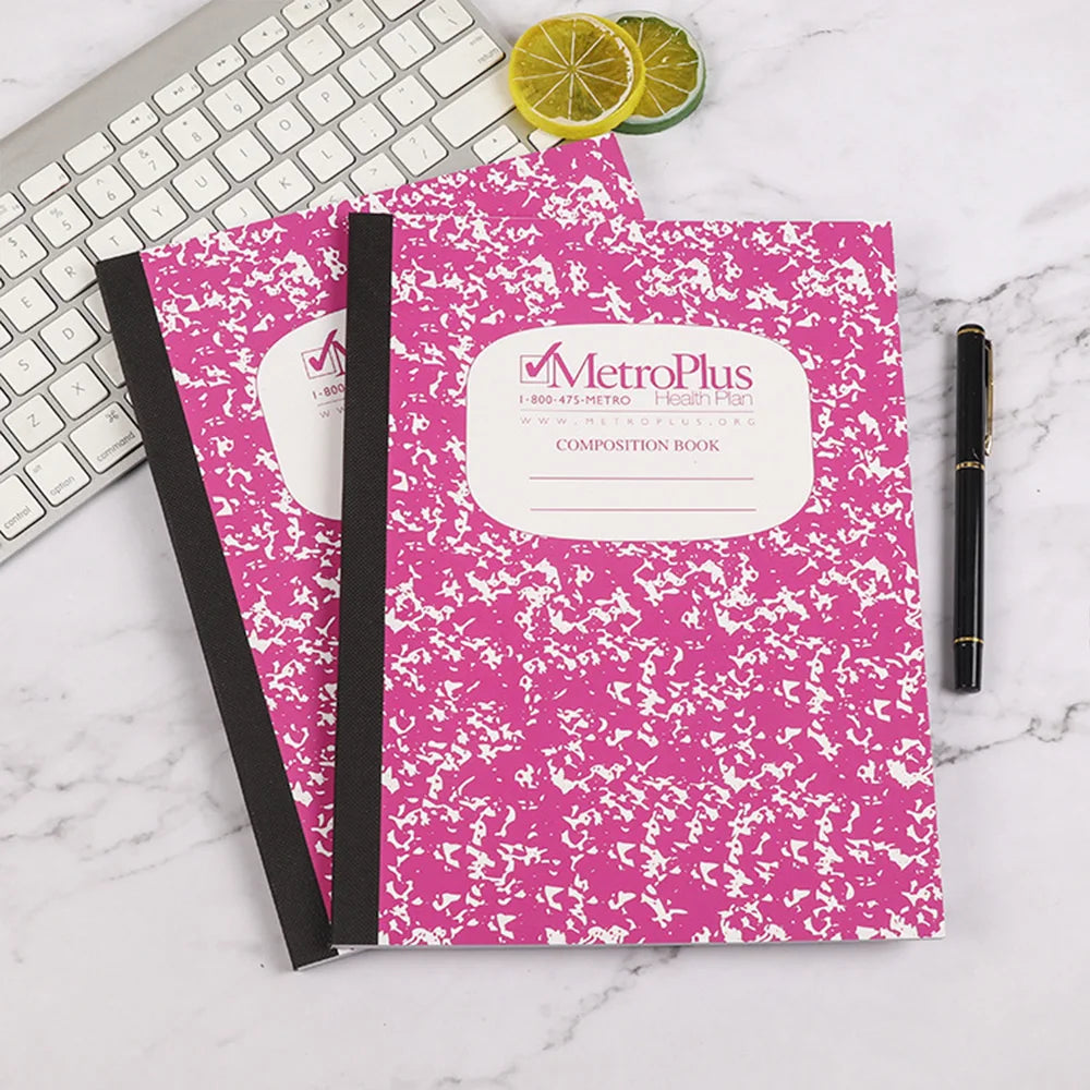 HKM-022483 Custom Printed A5 Academic Composition Notebook with 30 Pages of 80gsm Woodfree Ivory Paper