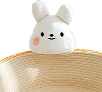 HKM-0226109 Cotton Rope Cat Bed and Scratcher with Multi-Purpose Woven Basket for Indoor Cats and Small Pets