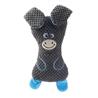 HKM-0226237 Interactive Dog Plush Toys with Squeakers for Teeth Cleaning and Playtime in Adorable Animal Shapes