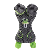 HKM-0226237 Interactive Dog Plush Toys with Squeakers for Teeth Cleaning and Playtime in Adorable Animal Shapes