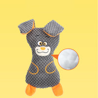 HKM-0226237 Interactive Dog Plush Toys with Squeakers for Teeth Cleaning and Playtime in Adorable Animal Shapes