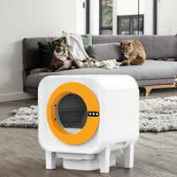 HKM-022803 Fully Automatic Smart Cat Litter Tray with 20L Capacity, Air Purification, WiFi App Access, Eco-Friendly Design