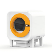 HKM-022803 Fully Automatic Smart Cat Litter Tray with 20L Capacity, Air Purification, WiFi App Access, Eco-Friendly Design