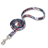 HKM-0228413 Floral Pattern Hand-Held Rope for Cats and Dogs - Durable Nylon Design, 1.3cm Width, 120cm Length