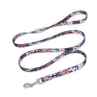 HKM-0228413 Floral Pattern Hand-Held Rope for Cats and Dogs - Durable Nylon Design, 1.3cm Width, 120cm Length