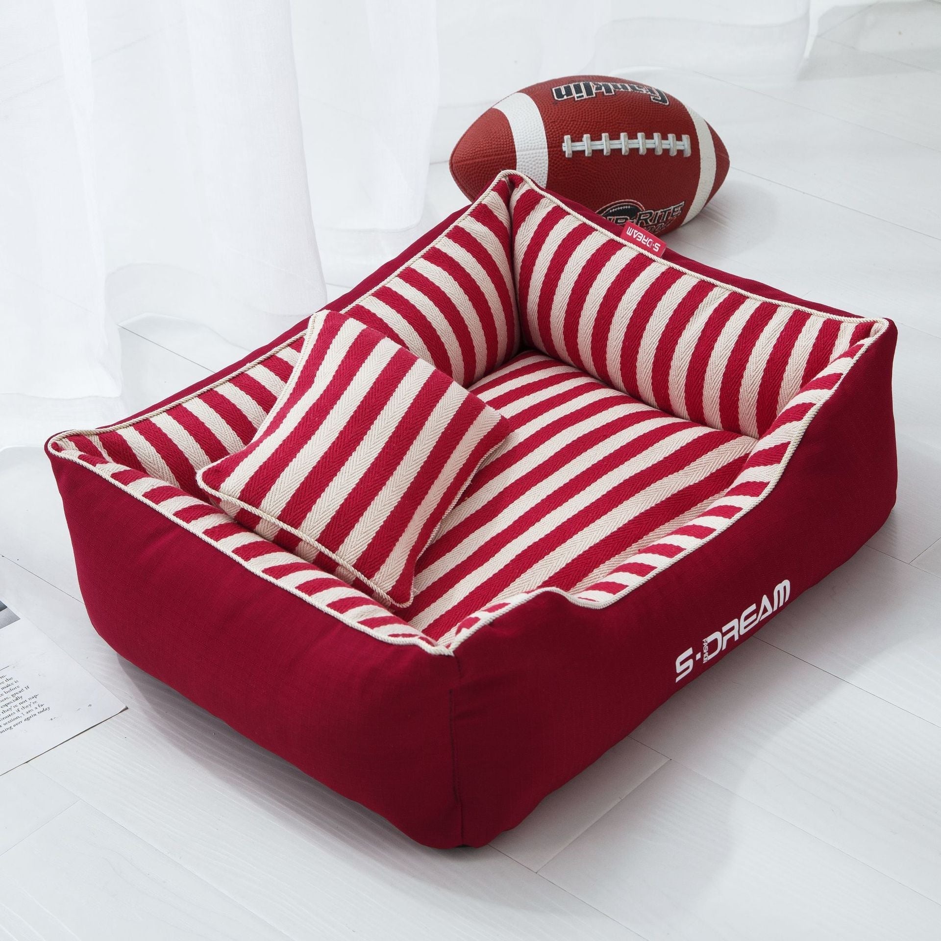 HKM-0228669 Removable and Washable Dog Kennel Mat with Mini Pillow - Four Seasons Design, Various Sizes Available