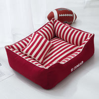 HKM-0228669 Removable and Washable Dog Kennel Mat with Mini Pillow - Four Seasons Design, Various Sizes Available