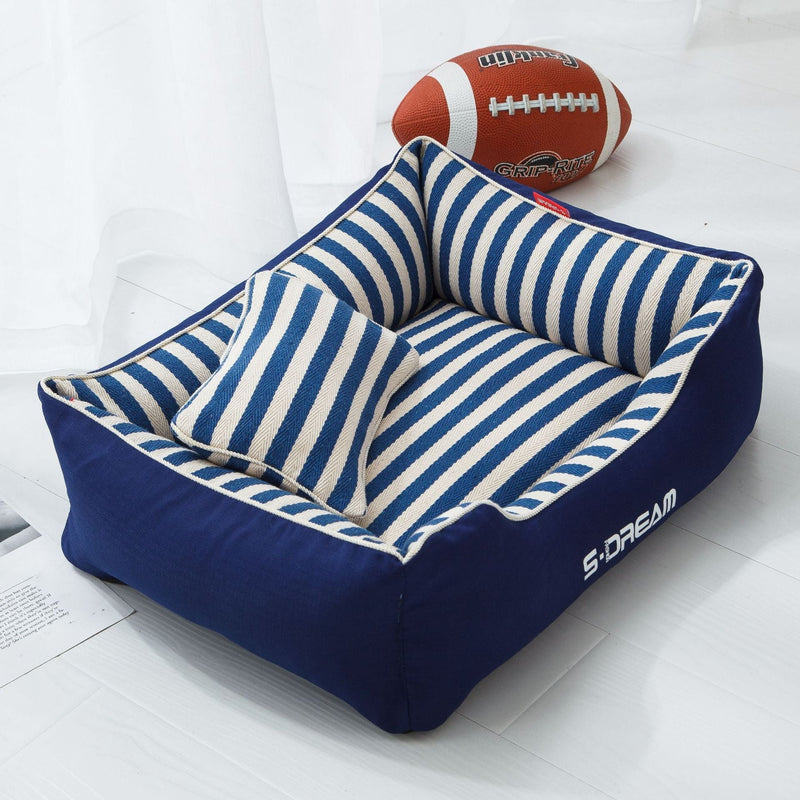 HKM-0228669 Removable and Washable Dog Kennel Mat with Mini Pillow - Four Seasons Design, Various Sizes Available
