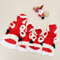 HKM-0228797 Cozy Red Plaid Dog Vest & Skirt Set for Small Dogs - Winter Pet Clothing