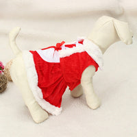 HKM-0228797 Cozy Red Plaid Dog Vest & Skirt Set for Small Dogs - Winter Pet Clothing
