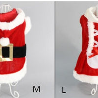 HKM-0228797 Cozy Red Plaid Dog Vest & Skirt Set for Small Dogs - Winter Pet Clothing