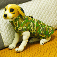 HKM-0229053 Warm Cotton Coat for Dogs in Camouflage Patterns - Dark Green & Light Green, Various Sizes Available