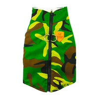 HKM-0229053 Warm Cotton Coat for Dogs in Camouflage Patterns - Dark Green & Light Green, Various Sizes Available