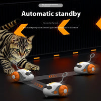 HKM-0229437 Remote Control Cat Teaser Toy with Charging Cable and Replacement Feathers
