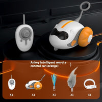 HKM-0229437 Remote Control Cat Teaser Toy with Charging Cable and Replacement Feathers