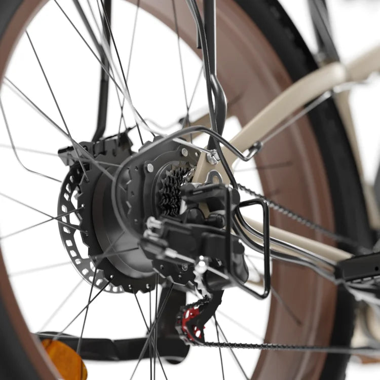 HKM-023059 2000W Electric Fat Bike with 22.4Ah Lithium Battery, 26" Fat Tires, and 7-Speed Gears