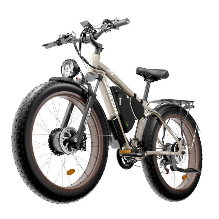 HKM-023059 2000W Electric Fat Bike with 22.4Ah Lithium Battery, 26" Fat Tires, and 7-Speed Gears