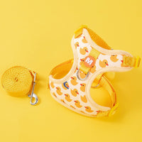 HKM-0230973 Pet Chest and Back Leash with Traction Rope - Available in Duck and Elephant Colors, Sizes S and M