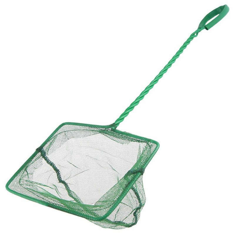 HKM-023187 Telescopic Fishing Net for Fish Tanks - Round & Square Options in Green, 3 to 12 Inch Sizes