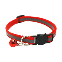 HKM-0232381 Reflective Polyester Cat Collar with Colorful Bell ¨C Adjustable 19-32cm