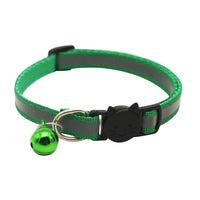 HKM-0232381 Reflective Polyester Cat Collar with Colorful Bell ¨C Adjustable 19-32cm