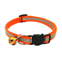HKM-0232381 Reflective Polyester Cat Collar with Colorful Bell ¨C Adjustable 19-32cm