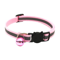 HKM-0232381 Reflective Polyester Cat Collar with Colorful Bell ¨C Adjustable 19-32cm