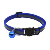 HKM-0232381 Reflective Polyester Cat Collar with Colorful Bell ¨C Adjustable 19-32cm
