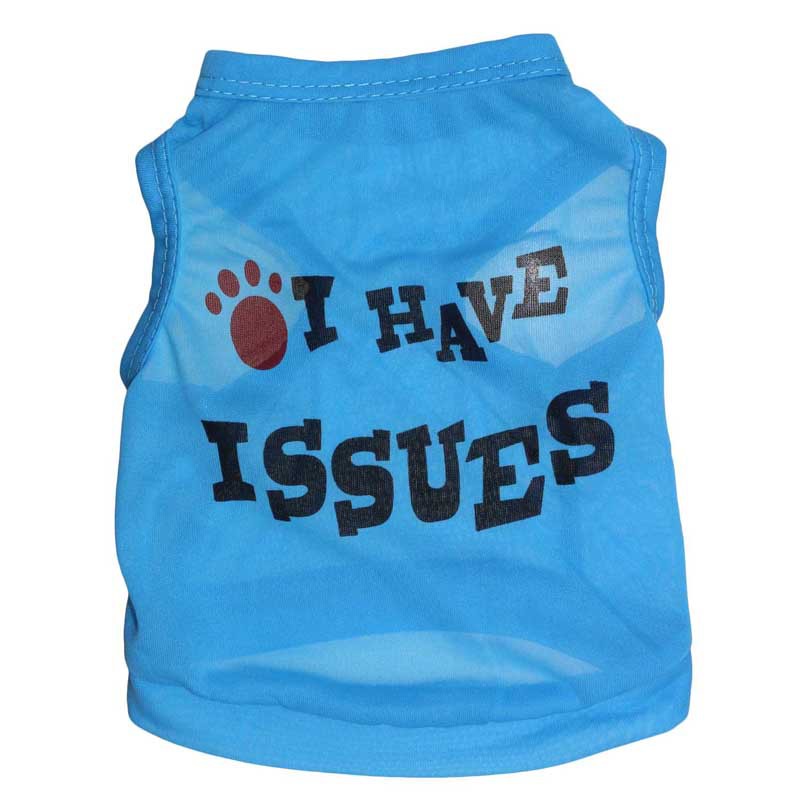 HKM-0232765 Spring & Summer Polyester Pet Vest for Dogs - Blue, Rose Red, Pink Sizes XS to XXL