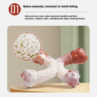 HKM-0233021 Durable Nylon Polka Dot Bone Dog Toy Set - Medium/Large Chewing Aid