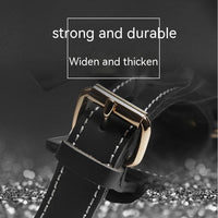 HKM-0233661 Black Leather Chest Strap for Medium to Large Dogs, Adjustable Fit 49-86cm