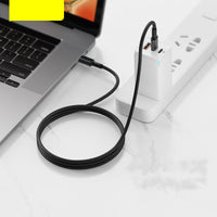 HKM-023379 High-Density Braided Flash Charging Data Cable - Type-C to Type-C, 1m/2m Lengths, Black/White/Navy Blue
