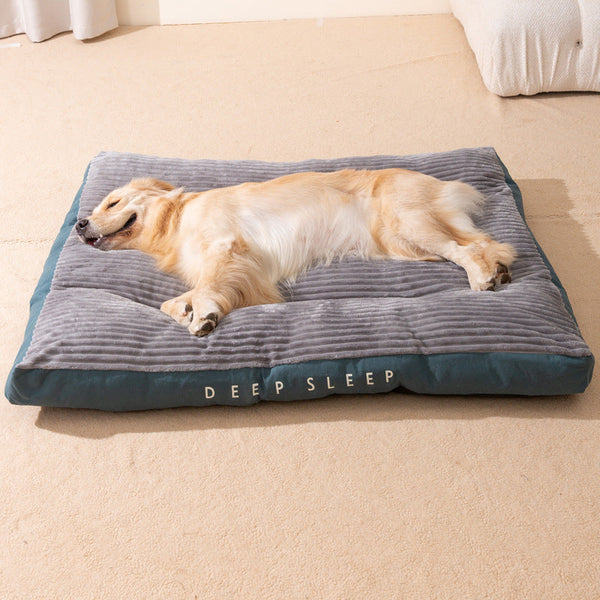 HKM-0234429 Four Seasons Removable and Washable Strip Wool Kennel Mat - Multiple Sizes and Colors Available