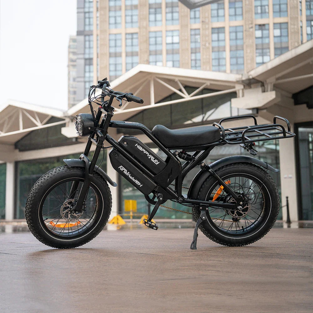 HKM-023443 HappyRun G70 Fast Electric Cargo Bike with 2000W Dual Battery and 48V System