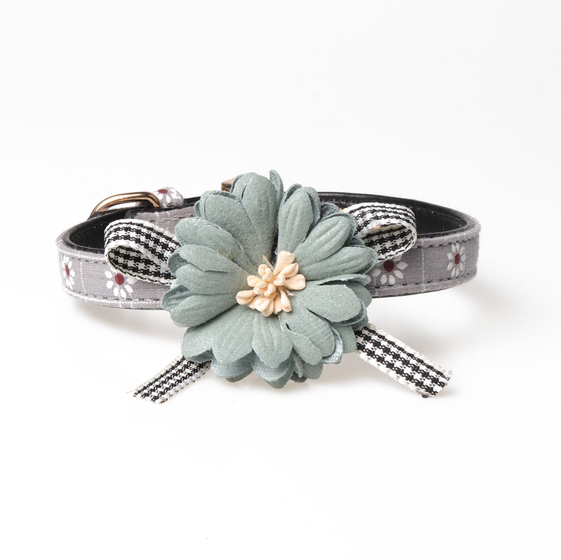 HKM-023507 Adjustable PU Dog and Cat Collar in Pink or Gray - Available in Multiple Sizes