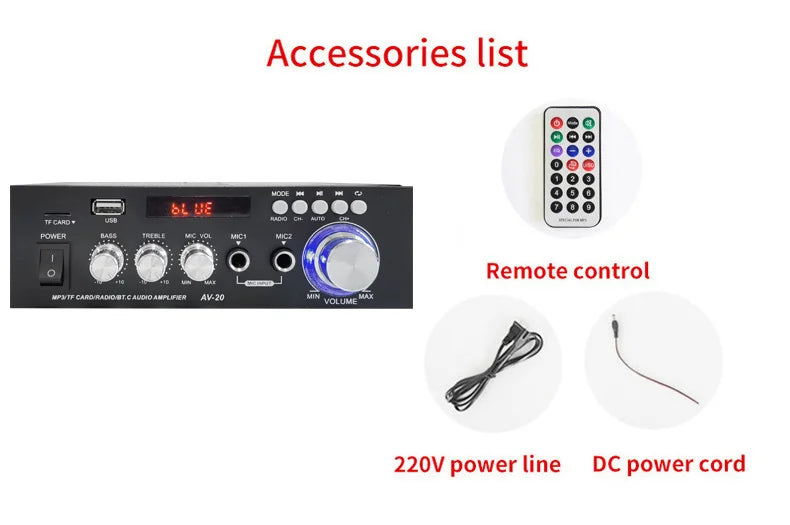 HKM-023507 Professional Home Theater Sound System with Bluetooth and USB/TF Connectivity