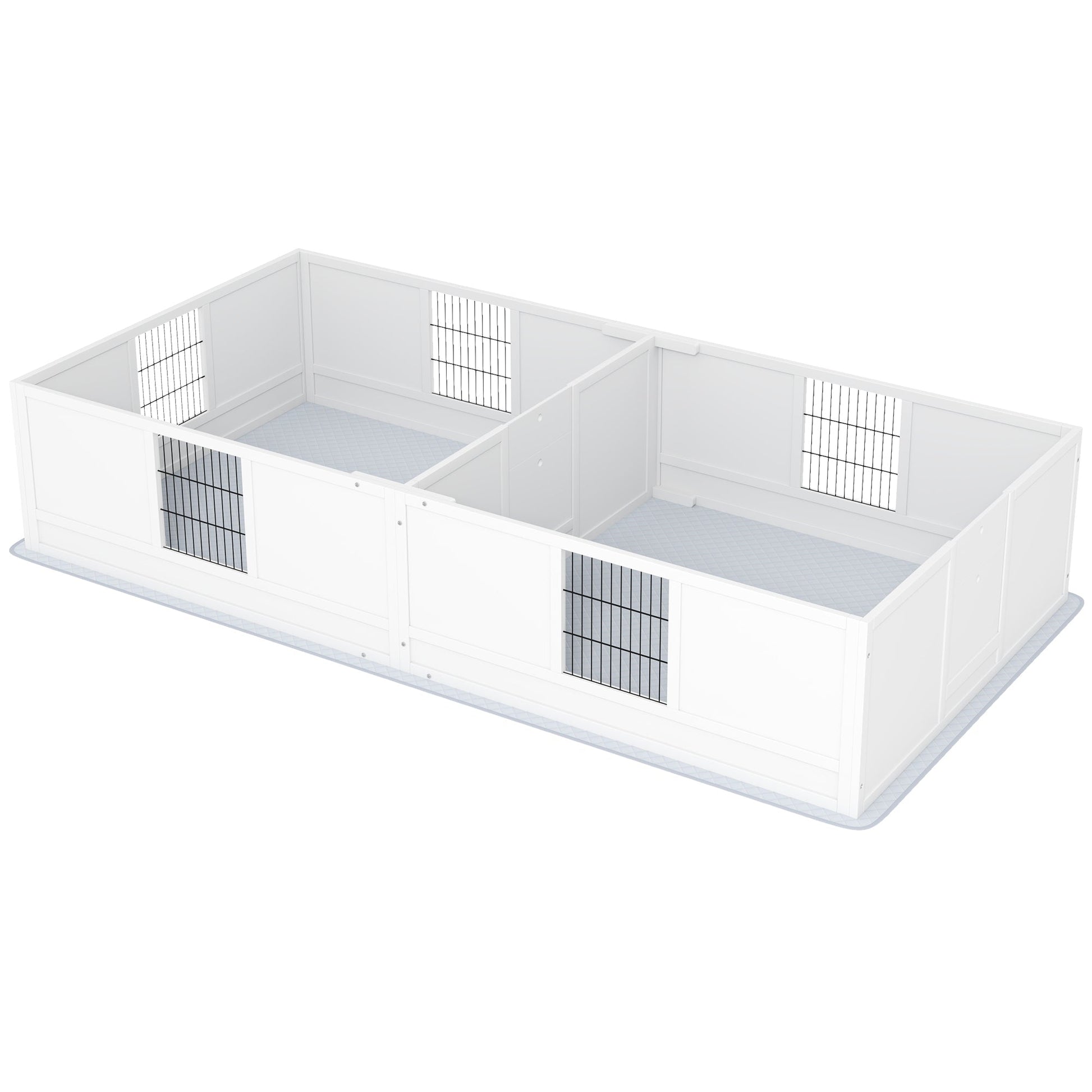 HKM-0235837 Dog Whelping Box with Washable Pad and Adjustable Door for Large Breeds – 96" x 47" x 19"